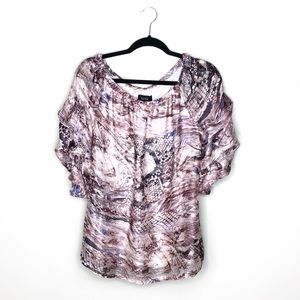MSK | Purple Frilly Sleeved Blouse